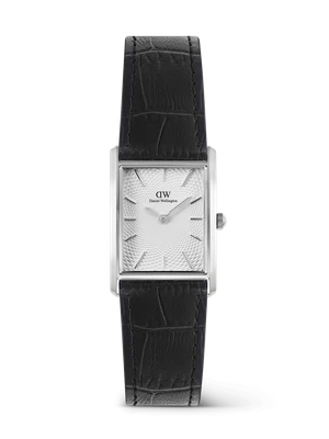 Daniel Wellington DW Watch Bound Black Crocodile Guilloché Silver