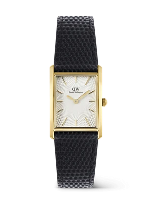 Daniel Wellington DW Watch Bound Black Lizard Guilloché Gold