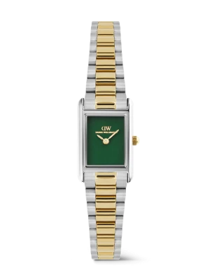 Daniel Wellington DW Watch Bound Mini 3-Link Emerald Two Tone 17mm Silver
