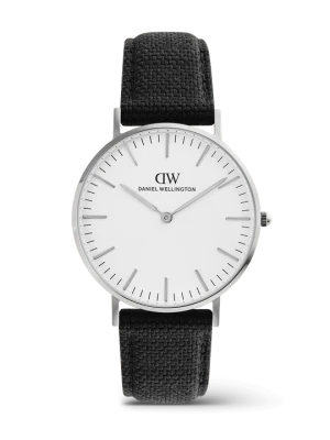Daniel Wellington DW Watch Classic Black Canvas Silver 40mm