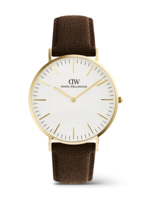 Daniel Wellington DW Watch Classic Brown Canvas Gold 40mm