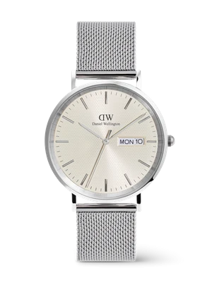 Daniel Wellington DW Watch Classic Day Display Sterling Champagne Silver