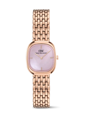 Daniel Wellington DW Watch Corta Pink Mop Grain-Link Rose Gold 24mm