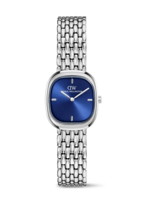 Daniel Wellington DW Watch Corta Royal Blue Grain-Link Silver 24mm
