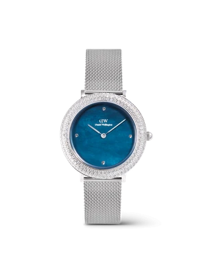 Daniel Wellington DW Watch Crystalline Bezel Sterling Blue Silver