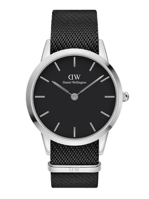 Daniel Wellington DW Watch Iconic Black NATO Dial Silver