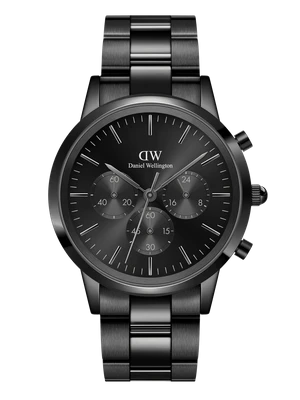 Daniel Wellington DW Watch Iconic Chronograph Link Onyx B Black