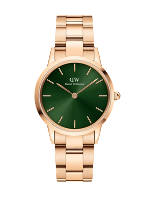 Daniel Wellington DW Watch Iconic Link Emerald Rose Gold