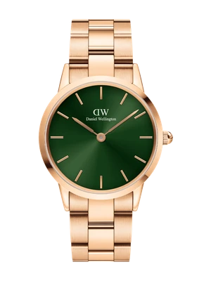 Daniel Wellington DW Watch Iconic Link Emerald Rose Gold