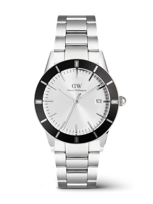 Daniel Wellington DW Watch Iconic Paradigma Link Black Bezel Silver