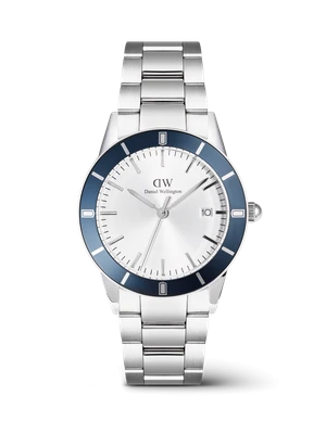 Daniel Wellington DW Watch Iconic Paradigma Link Blue Bezel Silver