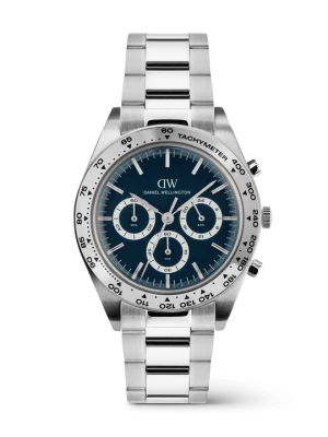 Daniel Wellington DW Watch Iconic Tachymeter 3-Link Arctic Silver 42mm