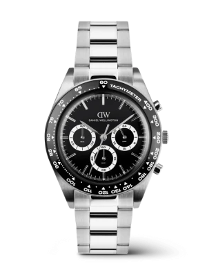 Daniel Wellington DW Watch Iconic Tachymeter 3-Link Black Silver 42mm