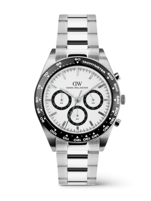 Daniel Wellington DW Watch Iconic Tachymeter 3-Link Silver 42mm