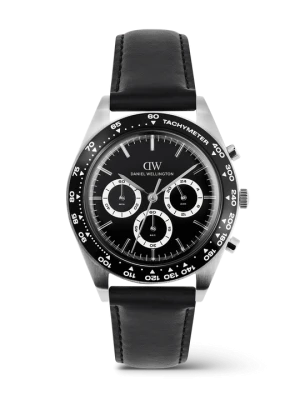 Daniel Wellington DW Watch Iconic Tachymeter Sheffield Black Silver 42mm