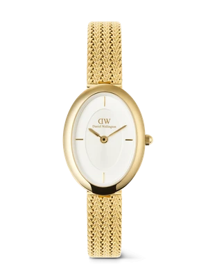 Daniel Wellington DW Watch Juliette Braided Mesh White Sunray Gold
