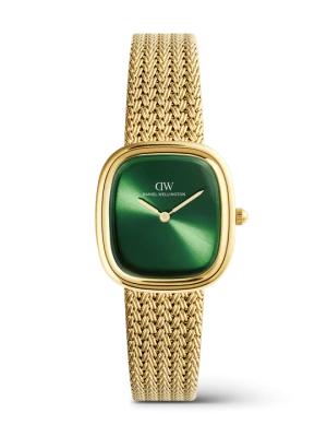 Daniel Wellington DW Watch Margot Braided Mesh Emerald Gold 24mm