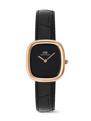 Daniel Wellington DW Watch Margot Reading Onyx Ceramic Rose Gold