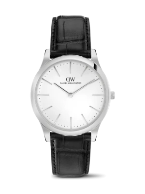 Daniel Wellington DW Watch Pathfinder Black-Croc Frost-White Silver 39mm