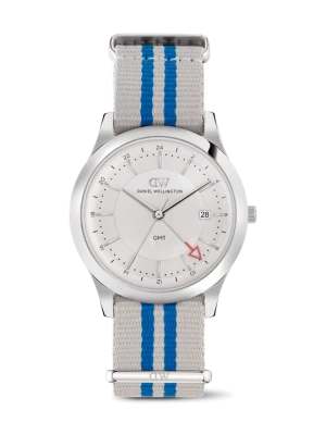 Daniel Wellington DW Watch Pathfinder GMT Rowden Frost-White Silver 39mm