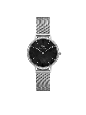 Daniel Wellington DW Watch Petite Lumine Bezel Sterling Black MOP Silver