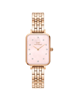 Daniel Wellington DW Watch Quadro Lumine 5-Link Melrose Rose Gold