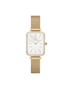 Daniel Wellington DW Watch Quadro Lumine Bezel Evergold MOP Gold
