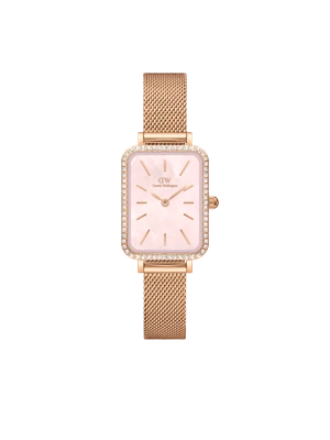 Daniel Wellington DW Watch Quadro Lumine Bezel Melrose Pink MOP Rose Gold