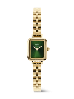 Daniel Wellington DW Watch Quadro Mini Arch 3-link Emerald Sunray Gold