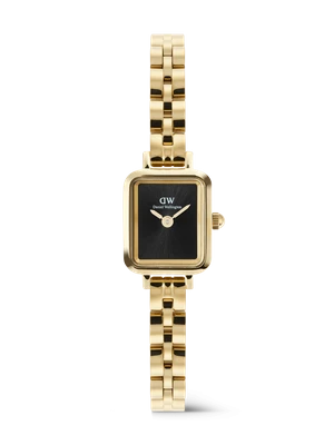 Daniel Wellington DW Watch Quadro Mini Arch 3-link Onyx Sunray Gold