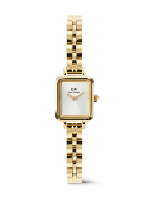 Daniel Wellington DW Watch Quadro Mini Arch 3-link White Sunray Gold
