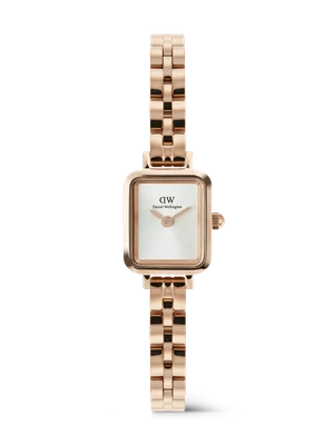 Daniel Wellington DW Watch Quadro Mini Arch 3-link White Sunray Rose Gold