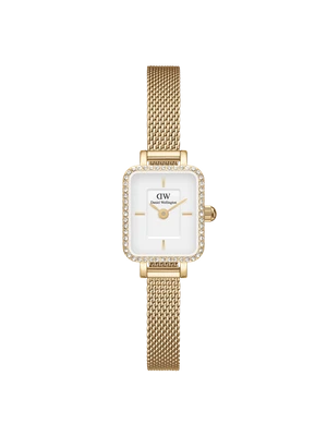 Daniel Wellington DW Watch Quadro Mini Lumine Bezel Gold