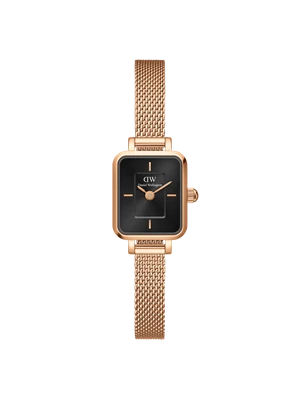 Daniel Wellington DW Watch Quadro Mini Melrose Onyx Rose Gold