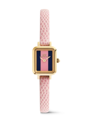 Daniel Wellington DW Watch Quadro Mini Pink Lizard Winchester Gold 15mm