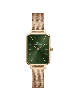 Daniel Wellington DW Watch Quadro Pressed Melrose Emerald Rose Gold