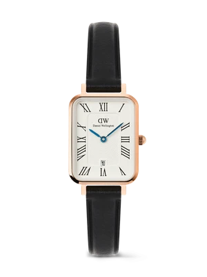 Daniel Wellington DW Watch Quadro Roman Numerals Date Sheffield Rose Gold