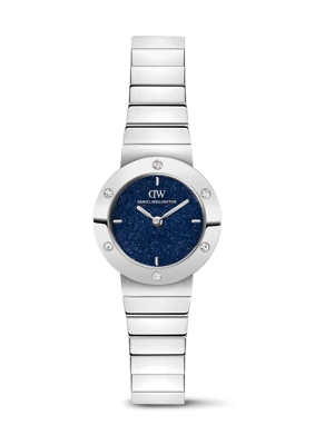 Daniel Wellington DW Watch Stella Piano-Link Crystal Blue-Sandstone Silver 24mm