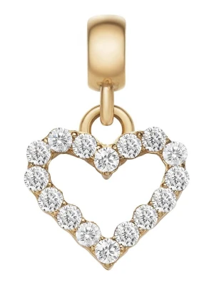 Daniel Wellington zawieszka z kryształków Charm Heart White Crystal złoty