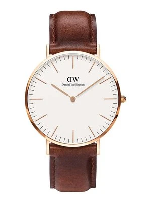 Daniel Wellington zegarek Classic 40 St Mawes męski kolor różowy