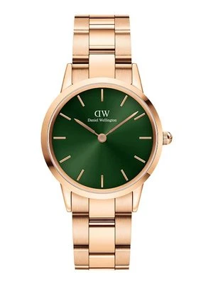 Daniel Wellington zegarek Iconic Link Emerald 32 damski kolor złoty