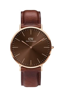 Daniel Wellington zegarek męski kolor brązowy