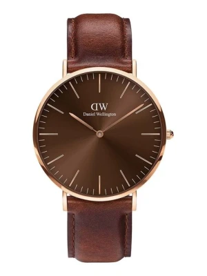 Daniel Wellington zegarek męski kolor brązowy