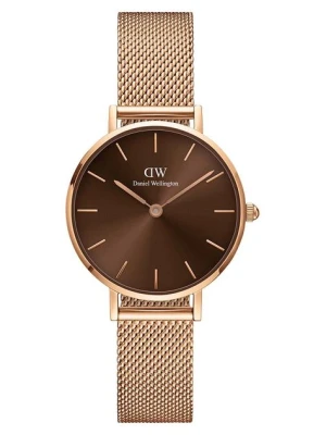 Daniel Wellington zegarek Petite Amber 28 damski kolor różowy