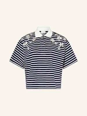 dante6 Koszulka Polo Z Dżerseju Titan Z Ozdobnymi Perełkami blau