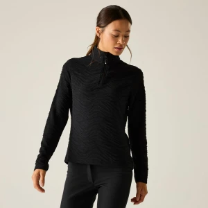 Dare 2b Bluza damska z suwakiem 1/4 Glamourize III Czarny, Rozmiar: