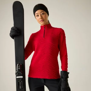 Dare 2b Bluza damska z suwakiem 1/4 Glamourize III Czerwony, Rozmiar: