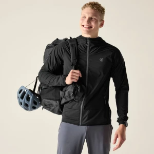Dare 2b   Bluza męska z kapturem rozsuwana Endurance Strength Stretch Czarny, Rozmiar: