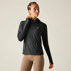 Dare 2b Dare 2b Bluza damska z kapturem szybkoschnąca Sprint Cty Czarny, Rozmiar: