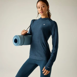 Dare 2b   Bluza damska z kapturem szybkoschnąca Sprint Cty Niebieski, Rozmiar: